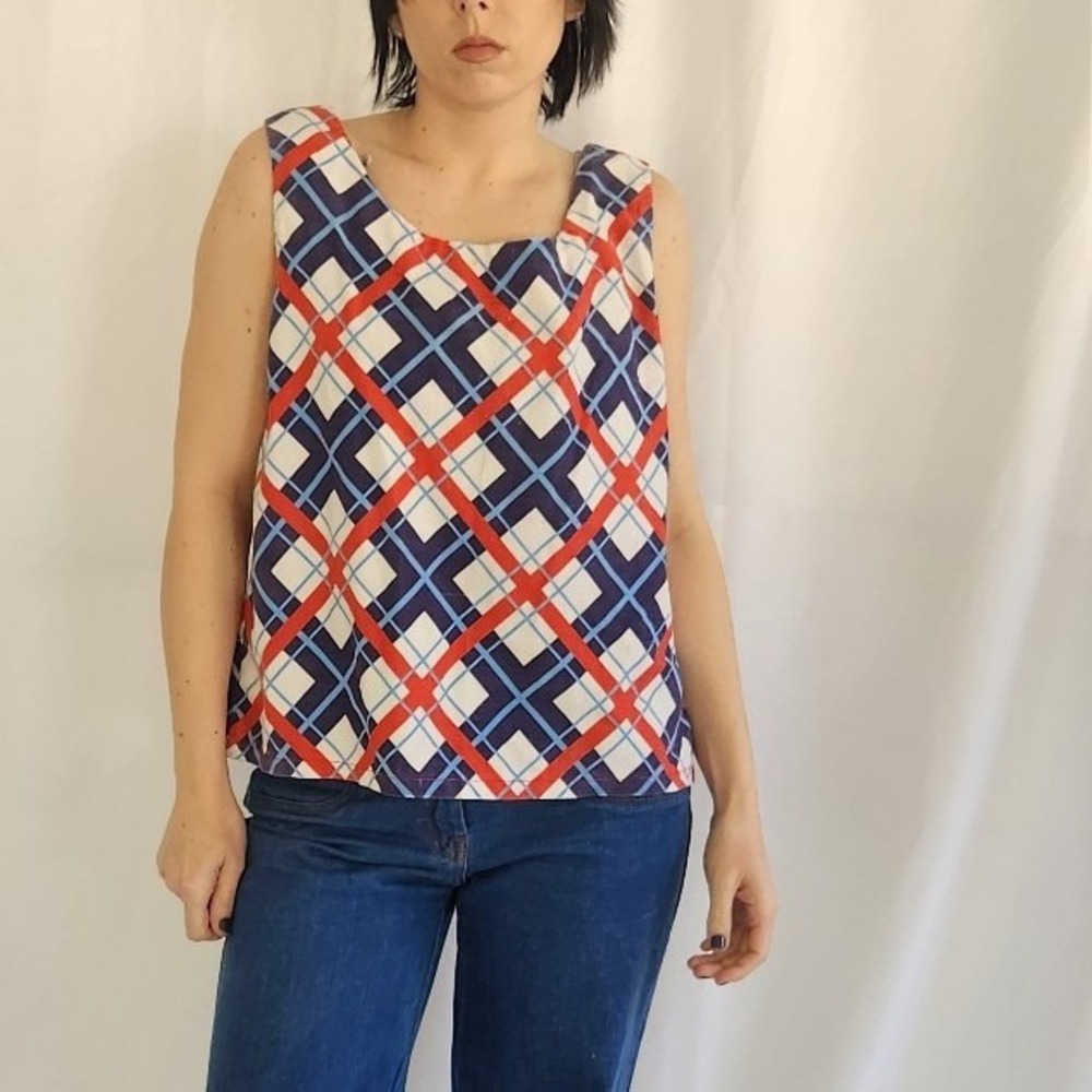 70s Red, White, and Blue Home Made Tank Top